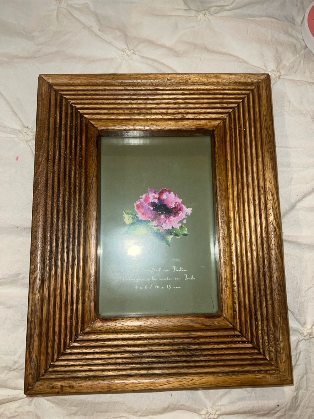 4  X 6 Wood Picture Frame Handcrafted In India By Bharata Handicrafts NO BOX